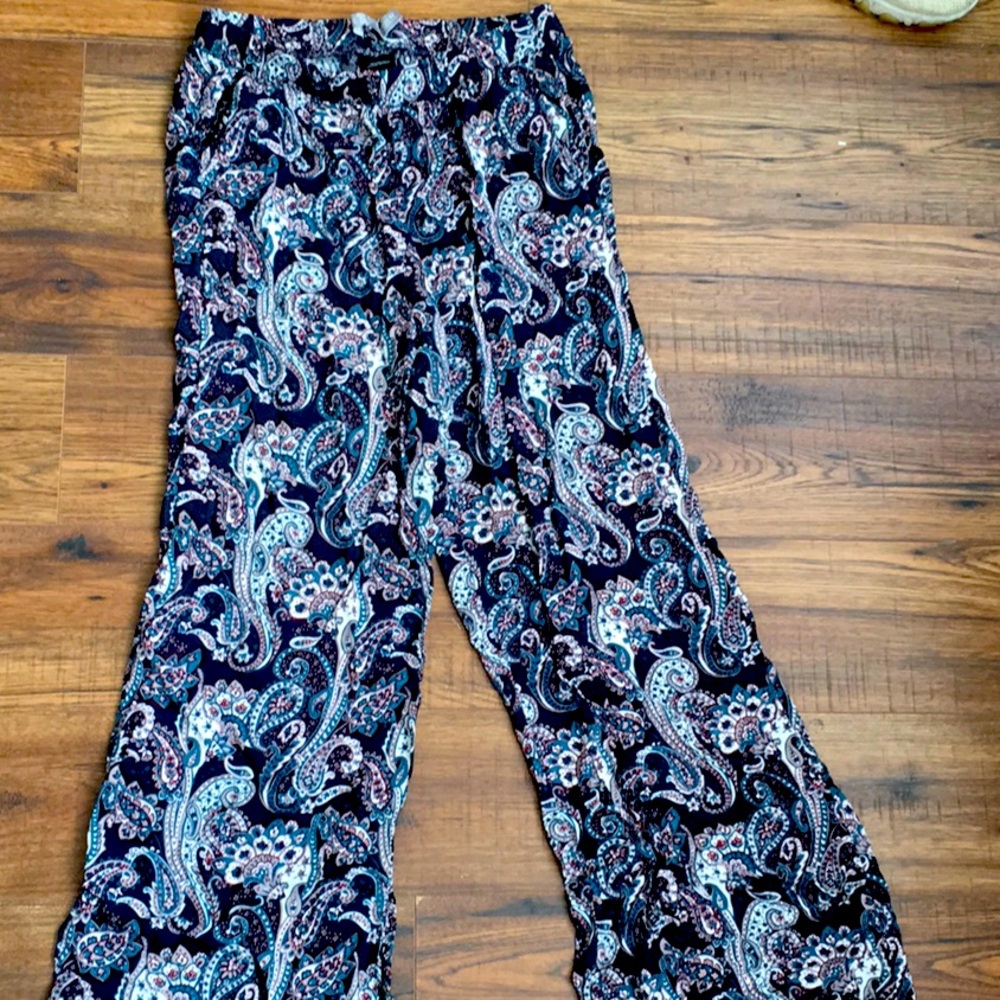 Bohemian print wide leg joggers